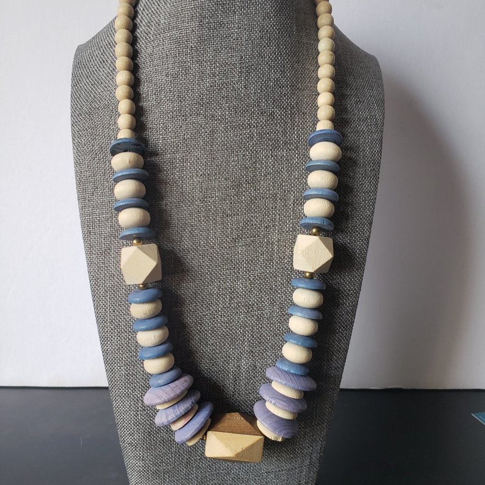 Vintage Wooden Bead Necklace
